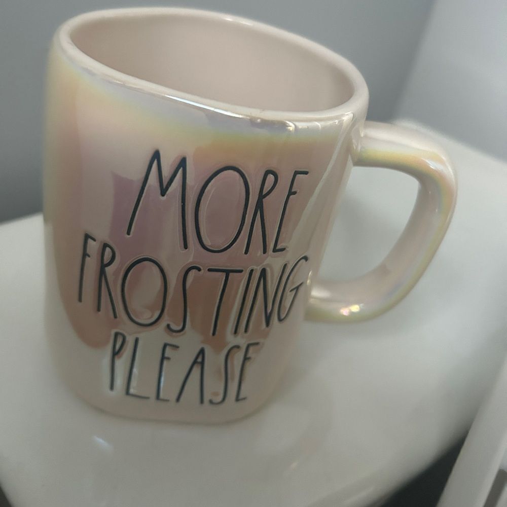Rae Dunn "More Frosting Please" Iridescent Christmas Xmas Holiday Mug